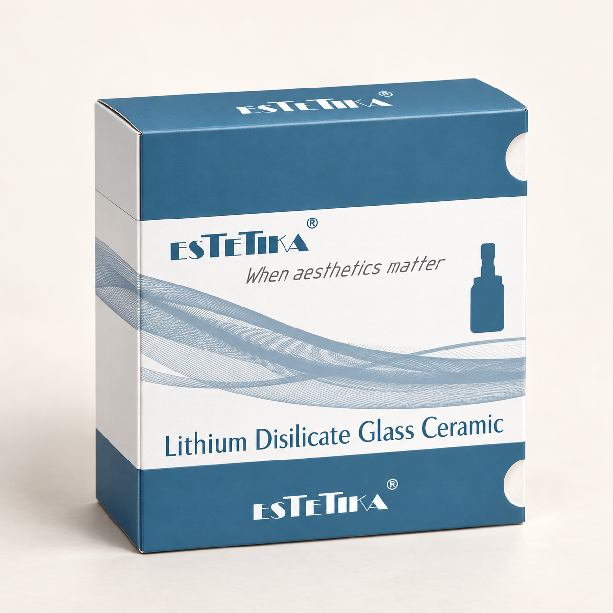 Maquette de l’emballage ESTETIKA pour disilicate de lithium usinable